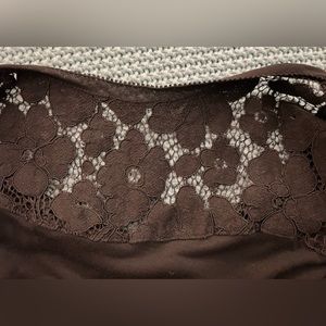 LOFT Black Sleeveless Top with Lace - Like New